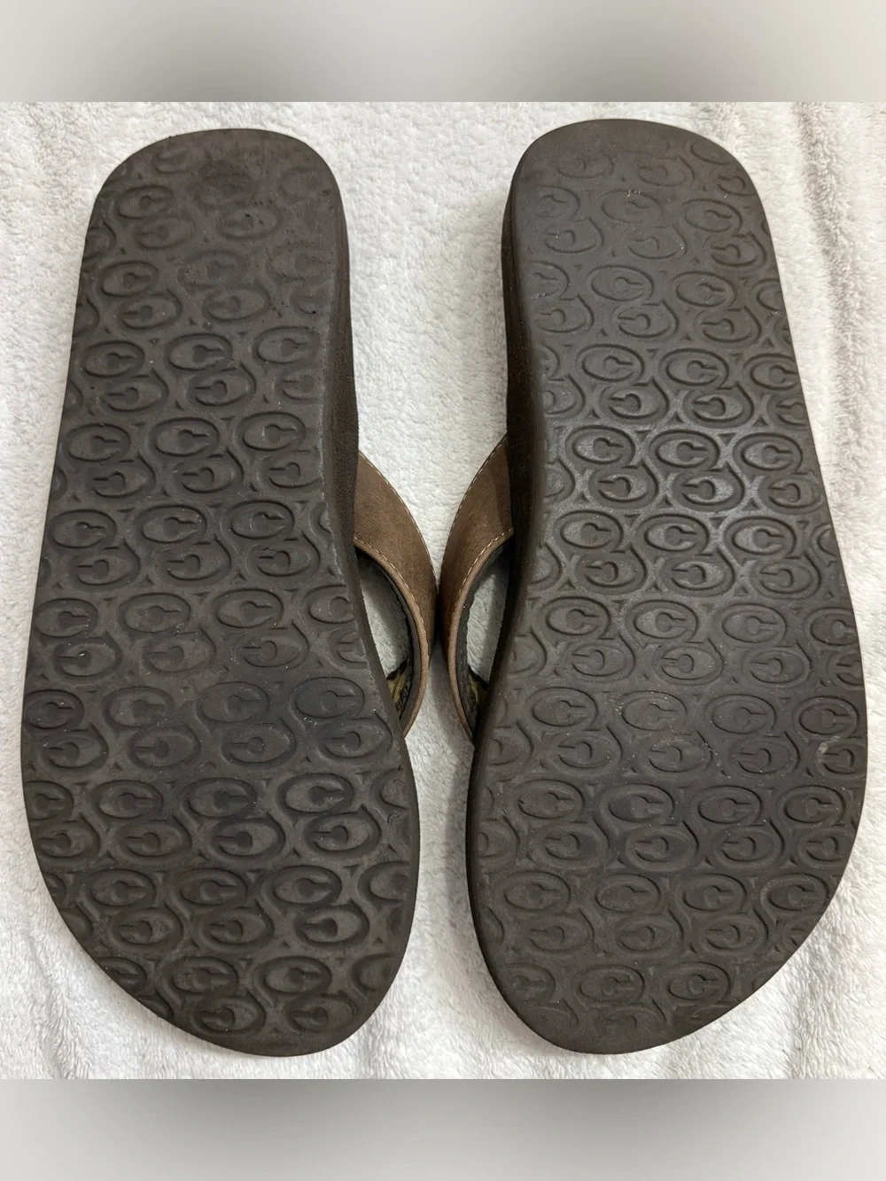 Cobian Men's Brown Flip-Flop Sandals